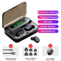 A2S TWS BT5.0 Wireless In-Ear Headphones With Digital Power Display Black