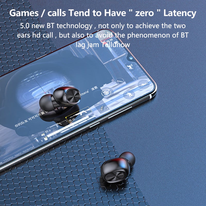Generic - B5 TWS Wireless Headset Headphone Black - Image 1