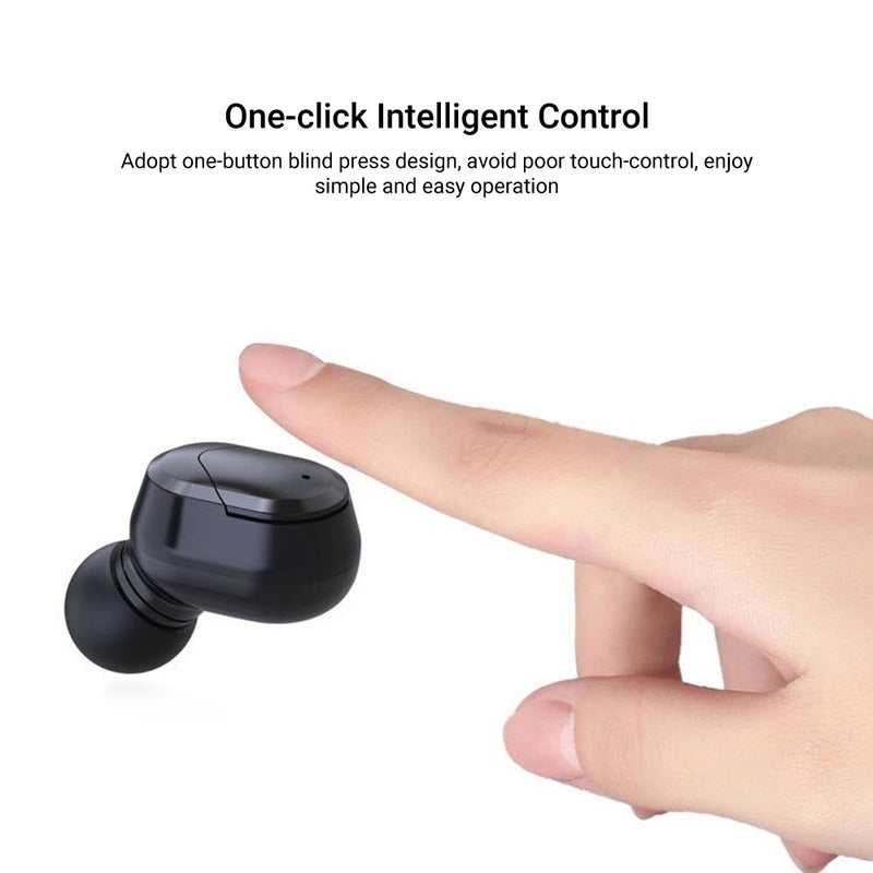 Generic - JS1 TWS BT5.0 Wireless In-Ear Headphones Black - Image 1