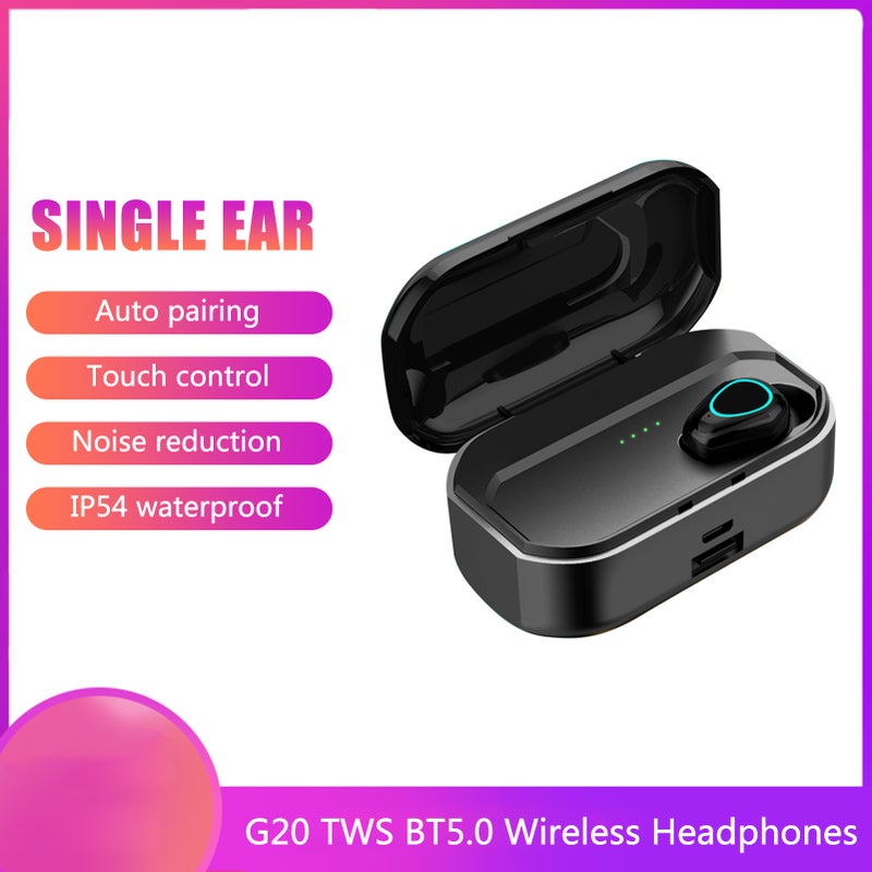Generic - G20 TWS Wireless Headphone Black - Image 1