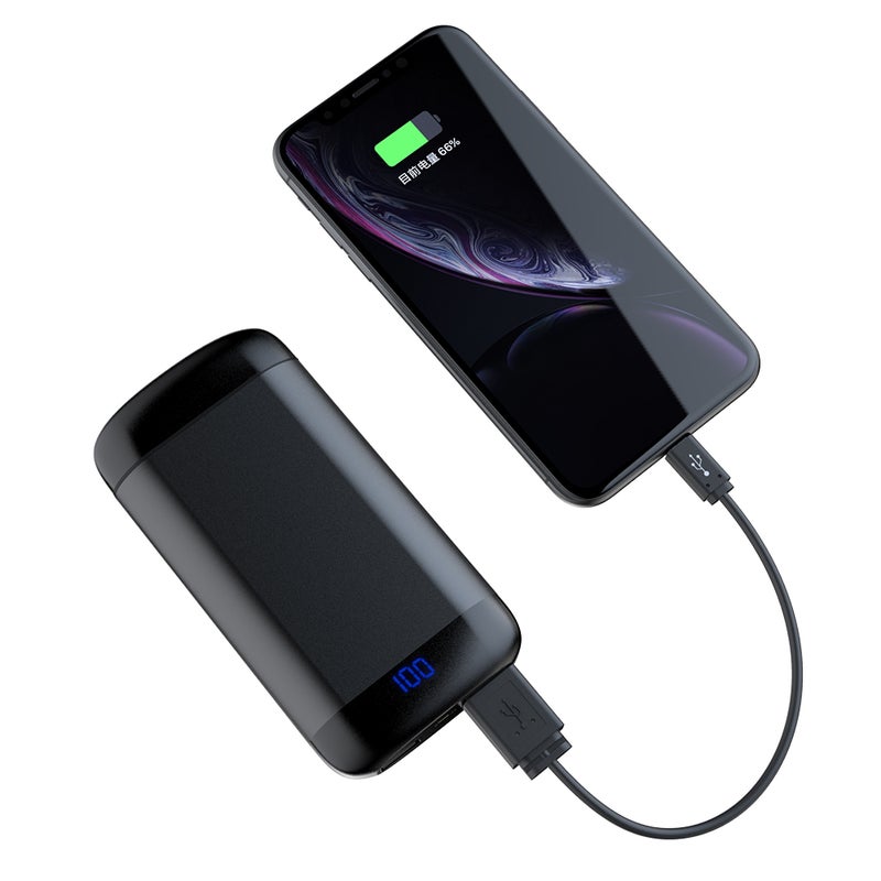 HBQ-Q66 Bluetooth 5.0+EDR TWS True Wireless In-Ear Headphones With Dual Mic And 6000mAh Charging Box Black