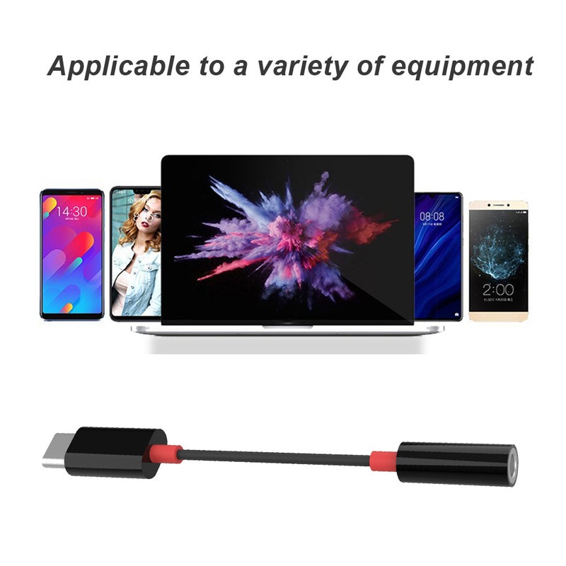 Generic - HIFI DAC 32 Bit Headphone Amplifier Type-C To 3.5mm Audio Adapter Black - Image 1