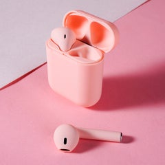 Generic inPods 12 BT 5.0 Wireless In-Ear Headphones With 300mAh Charging Case Pink  - Image 1