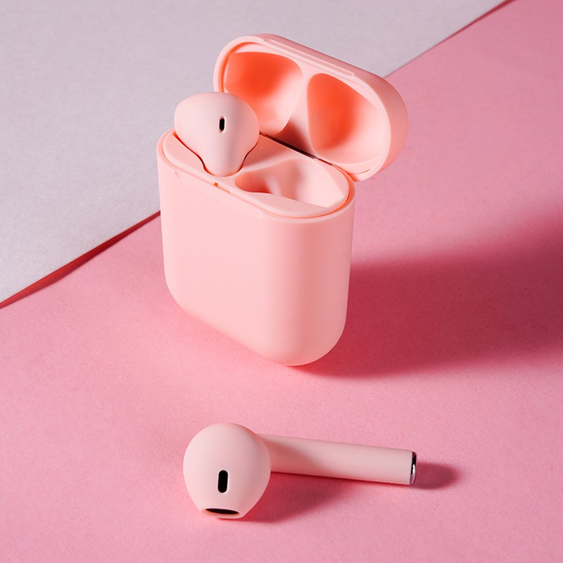 Generic - inPods 12 BT 5.0 Wireless In-Ear Headphones With 300mAh Charging Case Pink - Image 1