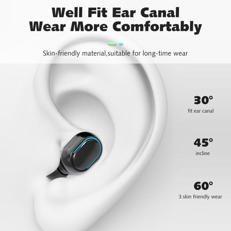 Generic - JS2 BT 5.0 Wireless In-Ear Headphones With LED-Digital Display Black - Image 1