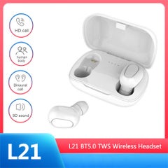 L21 Bluetooth 5.0 TWS Wireless Headset White