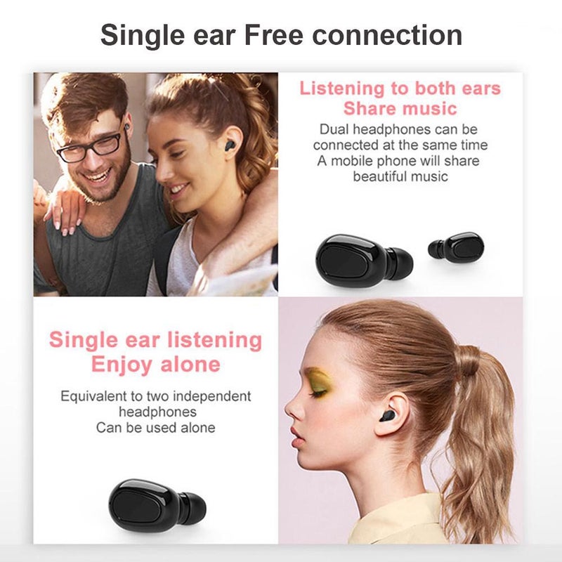 Generic - L21 Bluetooth 5.0 TWS Wireless Headset White - Image 1