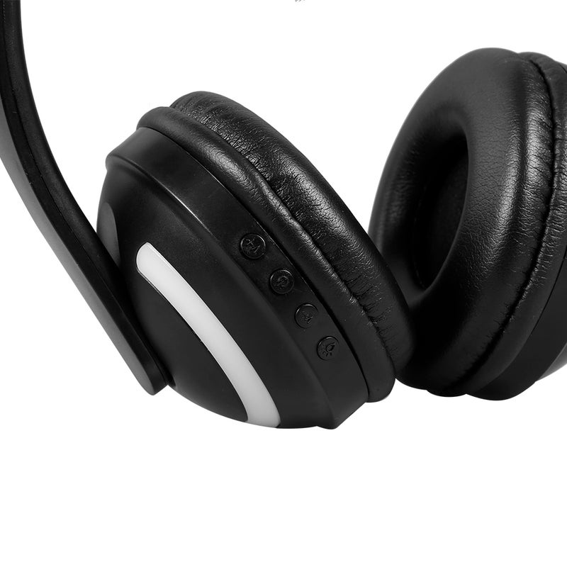 Zw-19 LED Cat Ear Noise Cancelling Bluetooth Wired Headphones Black - Image 5