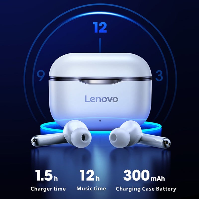 Lenovo LP1 TWS Bluetooth 5.0 True Wireless In-Ear Headphones With Mic And 300mAh Charging Case Red - Image 2