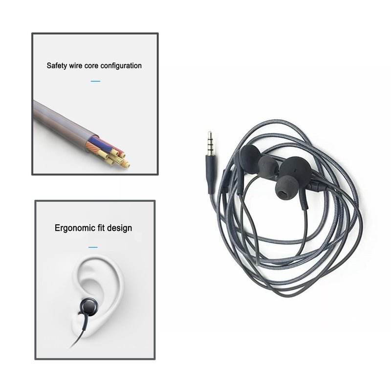 Magnetic Metal IG955 3.5mm Wired In-Ear Headphones With Microphone Black - Image 5