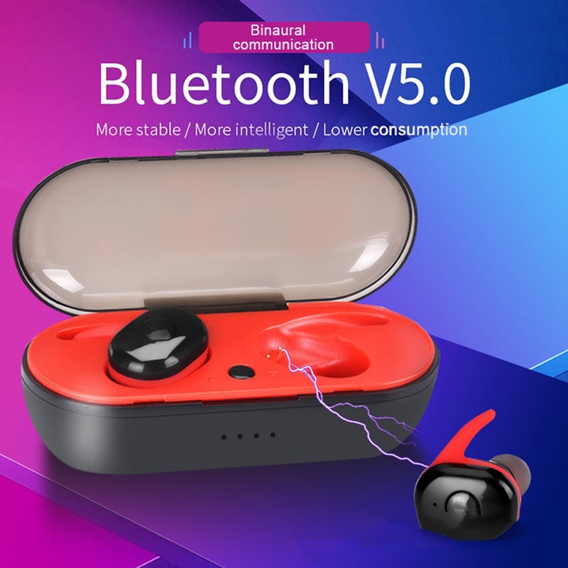 Generic - B1 TWS BT 5.0 Wireless In-Ear Headphones With Mic Red - Image 1