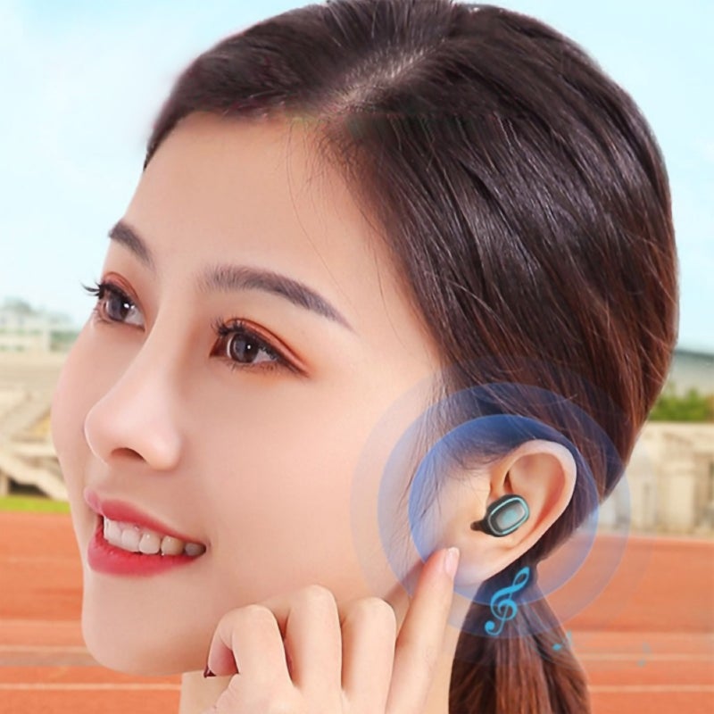 Generic - Mini TWS BT Wireless In-Ear Headphones With Microphone And LED-Digital Display Black - Image 1