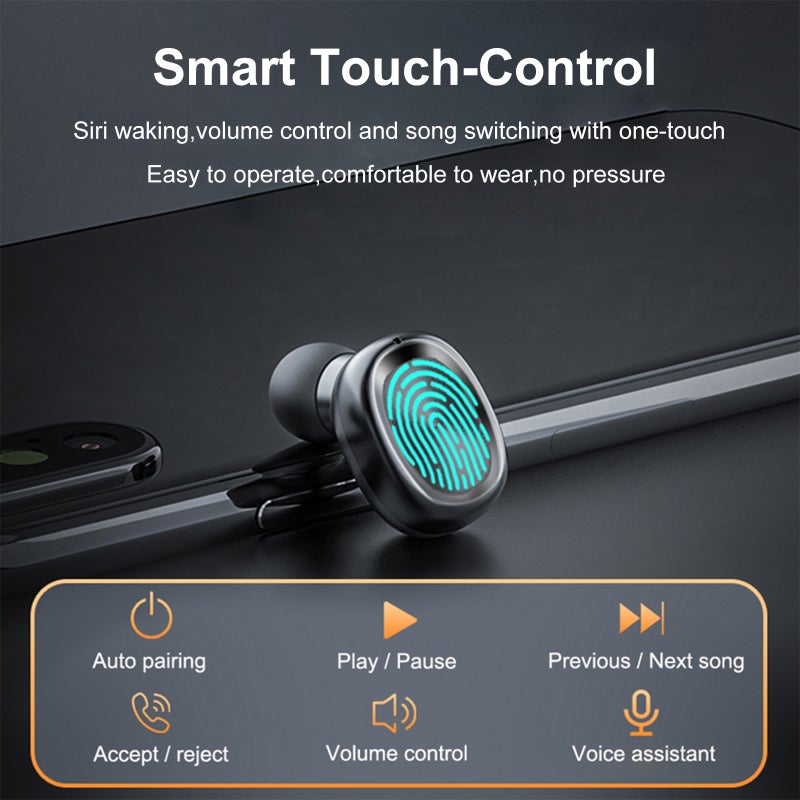 Generic - Mini TWS-05 BT Wireless In-Ear Headphones With LED-Digital Display Black - Image 1