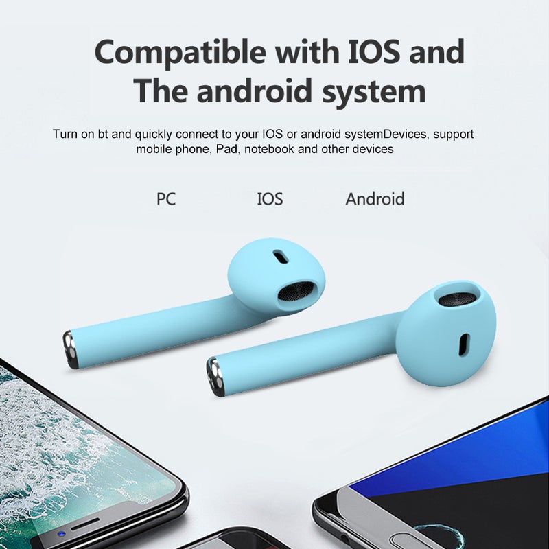 Generic - Inpods 12 TWS Stereo Mini Smart Bluetooth 5.0+EDR Wireless In-Ear Headphones With Mic Navy Blue - Image 1