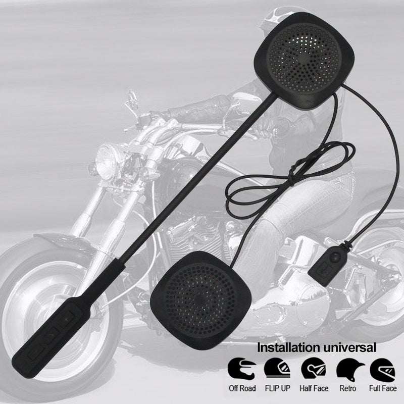Generic - Bluetooth Wireless High Quality Motorbike Intercom Helmet Headphones With Microphone - Image 1