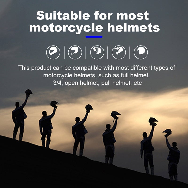 Motorcycle Helmet BT 5.0 Wireless Headphones Black  - Image 3