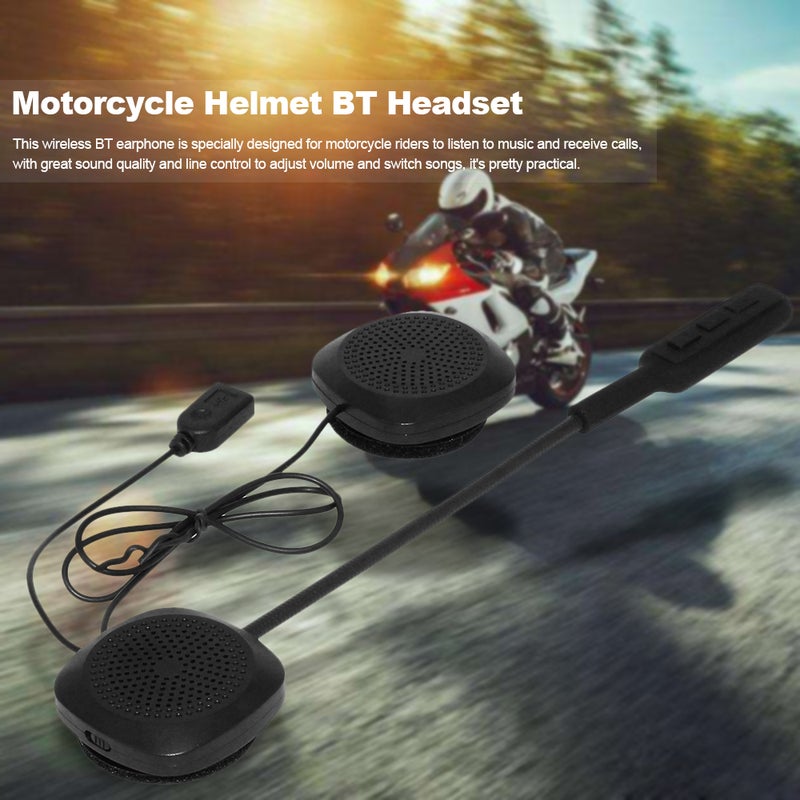 Generic - Bluetooth Wireless High Quality Motorbike Intercom Helmet Headphones With Microphone - Image 1