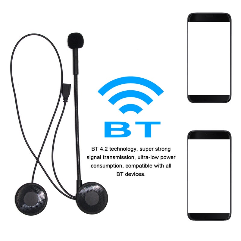 Generic - Motorcycle Helmet Bluetooth Wireless Ultra-Thin Heaphones - Image 1