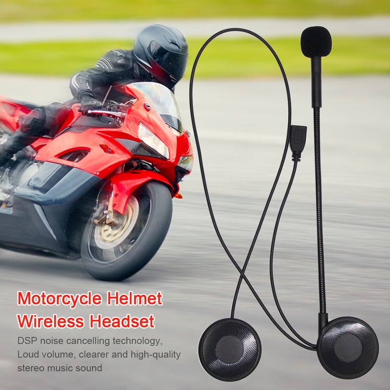 Generic - Motorcycle Helmet Bluetooth Wireless Ultra-Thin Heaphones - Image 1