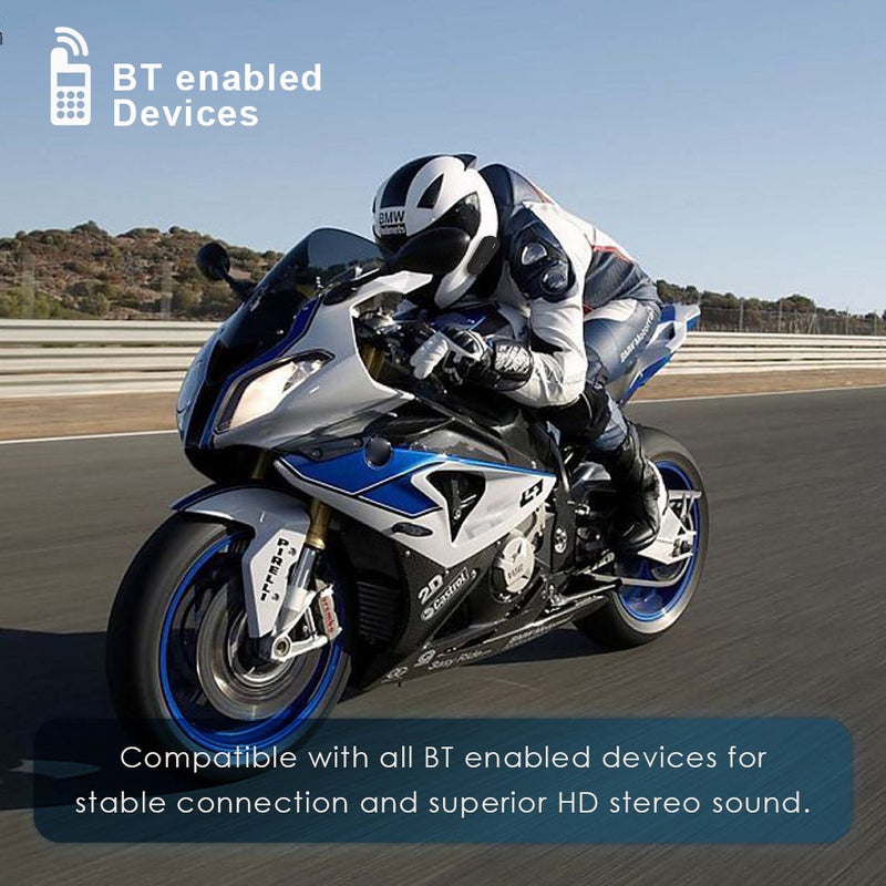 Generic - B35 Bluetooth 4.1+EDR Motorcycle Helmet Headphones Blue - Image 1
