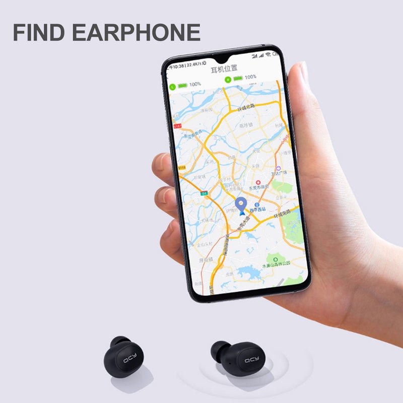 QCY M10 TWS BT5.0 Wireless In-Ear Headphones Black  - Image 2
