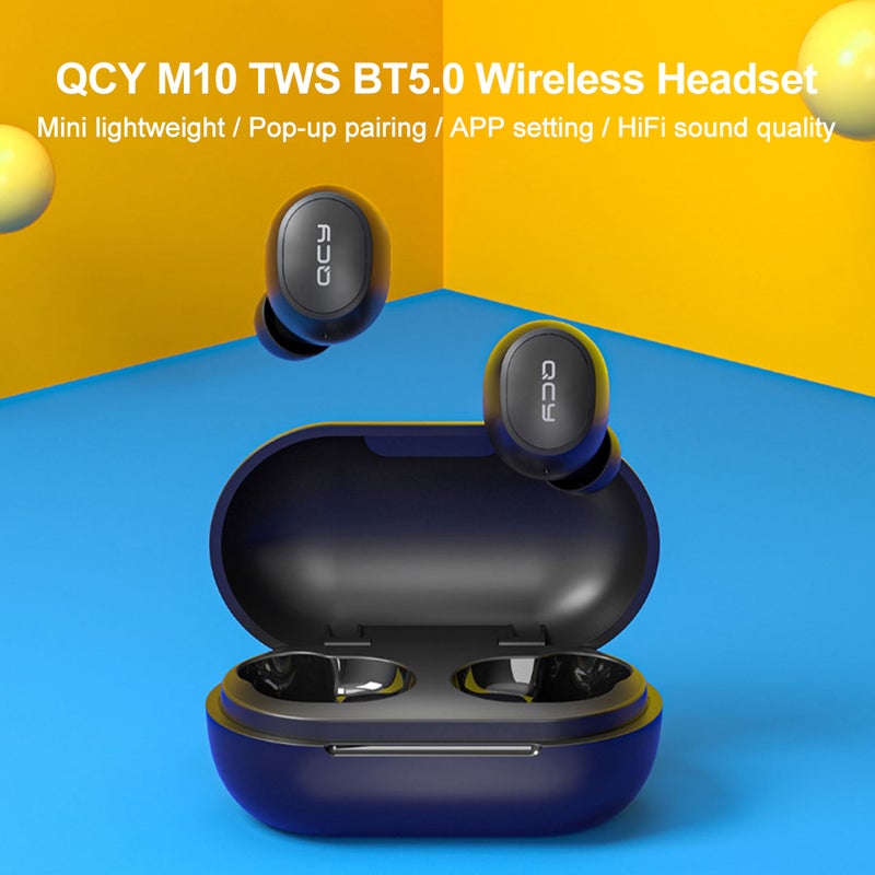 QCY M10 TWS BT5.0 Wireless In-Ear Headphones Black  - Image 4