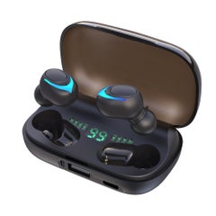 S7 TWS Bluetooth 5.0 True Wireless Earbuds Headphone Headset With LED Display USB Output Power Bank Black