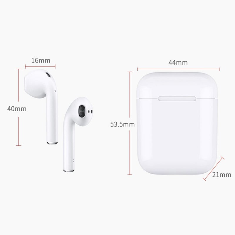Generic Second Generation BT 5.0 Wireless In-Ear Headphones With Dual Microphones White  - Image 4