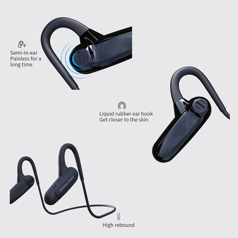 Generic - SM508 Bluetooth Wireless Over-Ear Headphones With 16GB Memory Ear Hook Red - Image 1
