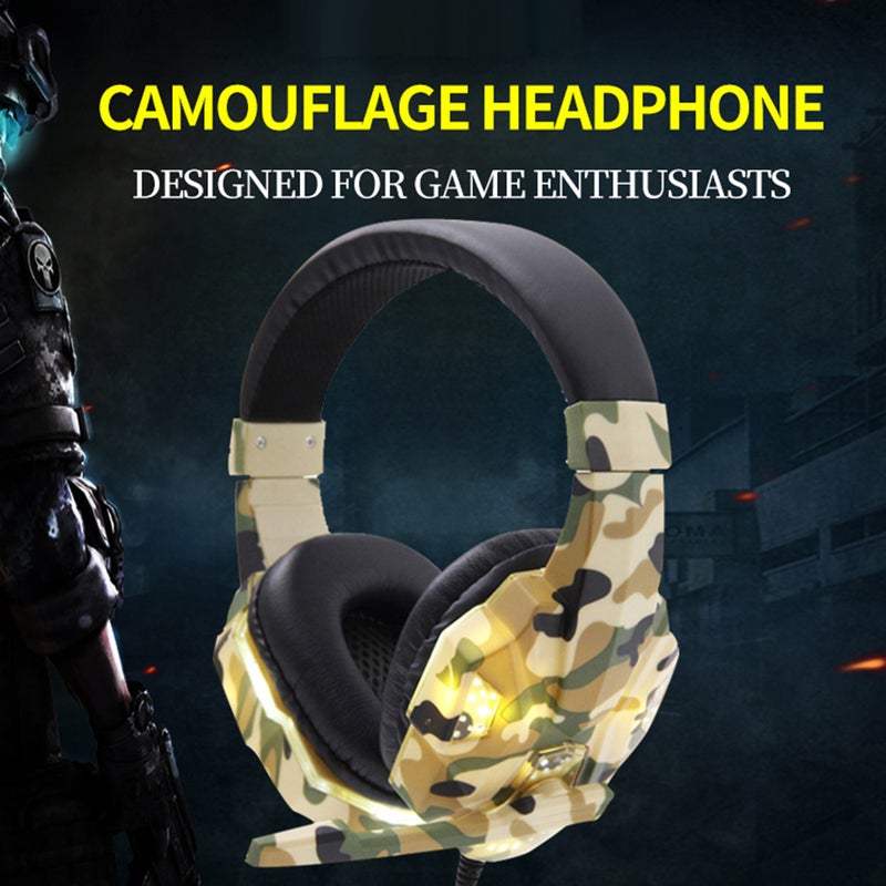 SY830MV Gaming Wired Over Ear Headphones Earphone With Mic LED Light AUX USB For Desktop PC  - Image 4
