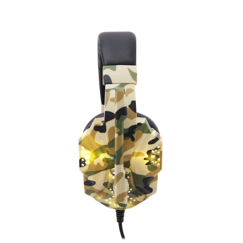 SY830MV Gaming Wired Over Ear Headphones Earphone With Mic LED Light AUX USB For Desktop PC - Image 2