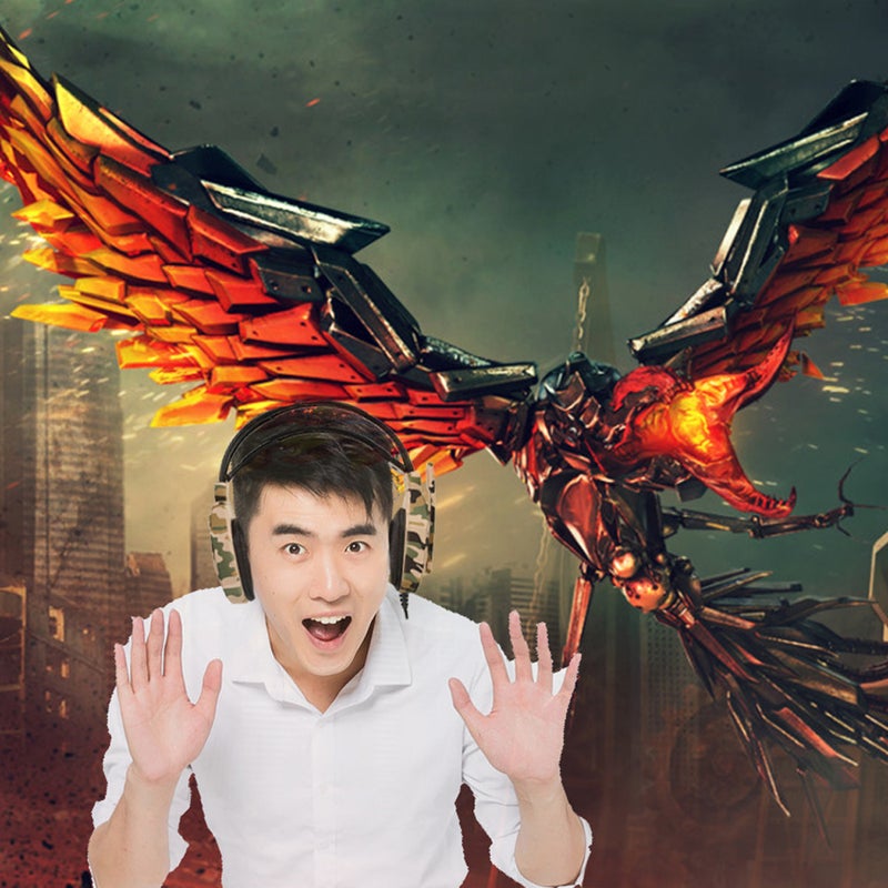 SY850MV Gaming Over Ear Headphone Earphone With Mic LED Light Volume Control AUX USB For Desktop PC wireless - Image 5