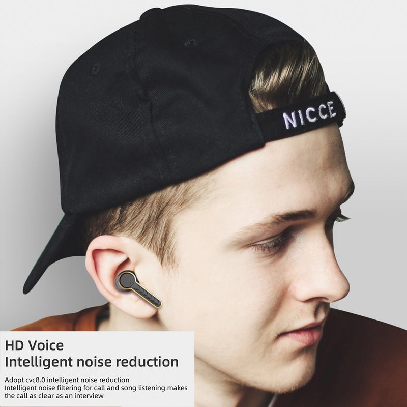 Generic - T19 TWS Bluetooth V5.0 Wireless In-Ear Sport Headphones Black - Image 1