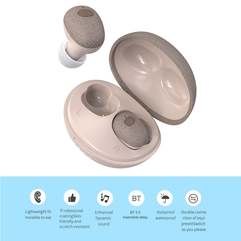 T2S Bluetooth 5.0 Wireless Headphone Beige  - Image 1