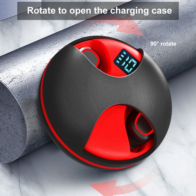 Generic - 360 Rotation TWS Bluetooth 5.0 True Wireless In-Ear Headphones With Mic Black/red - Image 1