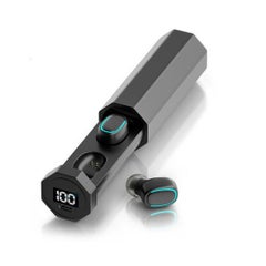 TWS True Wireless In-Ear Headphones With Microphone And Charging Case Black