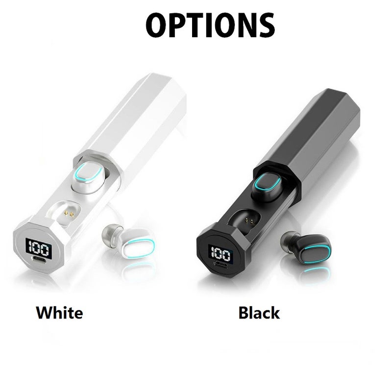 Generic - TWS True Wireless In-Ear Headphones With Microphone And Charging Case Black - Image 1
