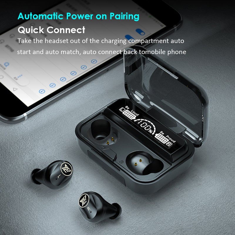 Generic - TWS5.1 BT Wireless In-Ear Headphones Black - Image 1