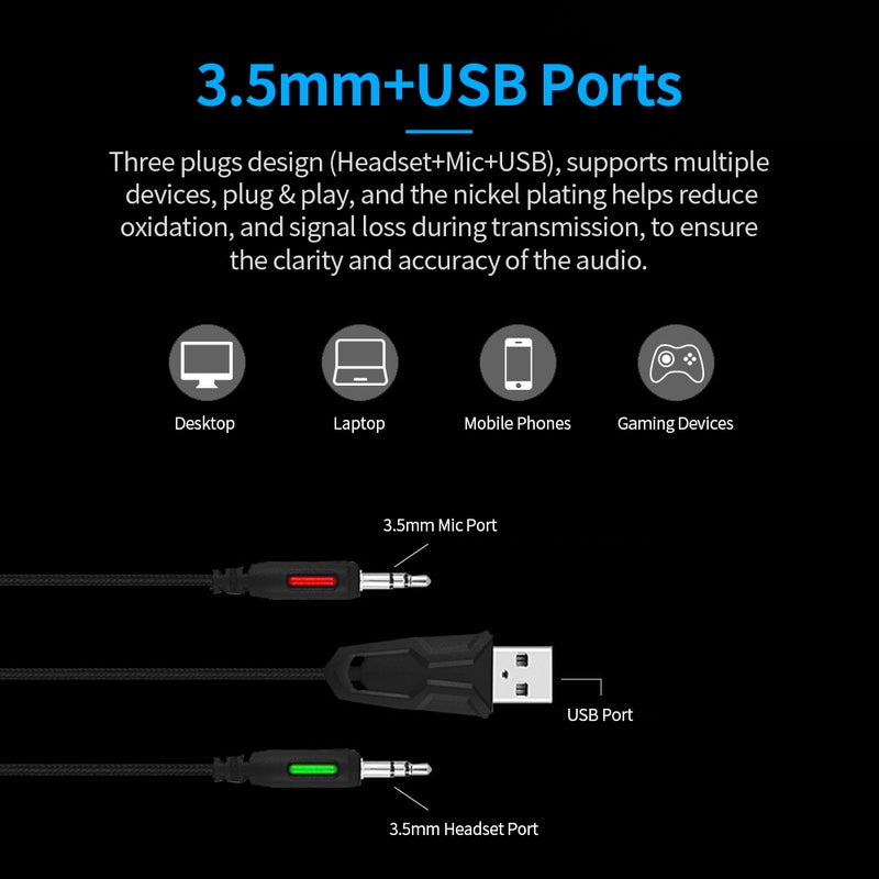 Upgrade A3 Gaming Headset USB + 3.5MM  - Image 5