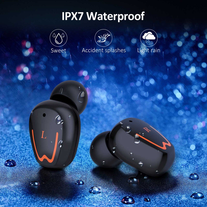 Generic - V1 HD TWS Bluetooth V5.0 Wireless In-Ear Sport Headphones Black - Image 1