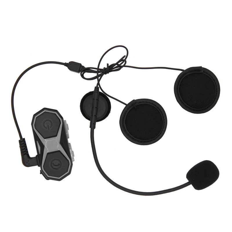 Generic - WT005 Motorcycle Bluetooth Intercom Helmet Headphones For 3 Riders Black - Image 1