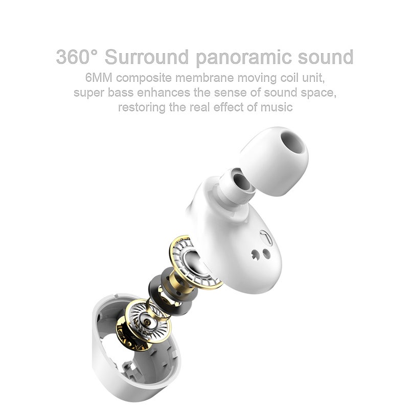 Lenovo - X18 TWS BT 5.0 Wireless In-Ear Headphones With Mic Black - Image 1