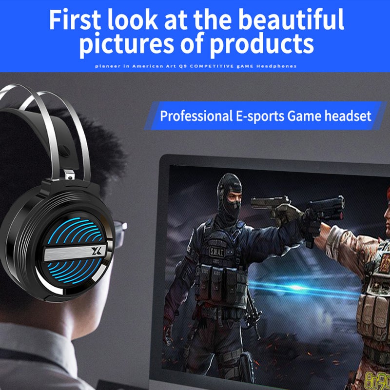 X9 Stereo 7.1 Virtual Surround Bass Over-Ear Gaming Headphones For PS4/PS5/XOne/XSeries/NSwitch/PC wireless - Image 2
