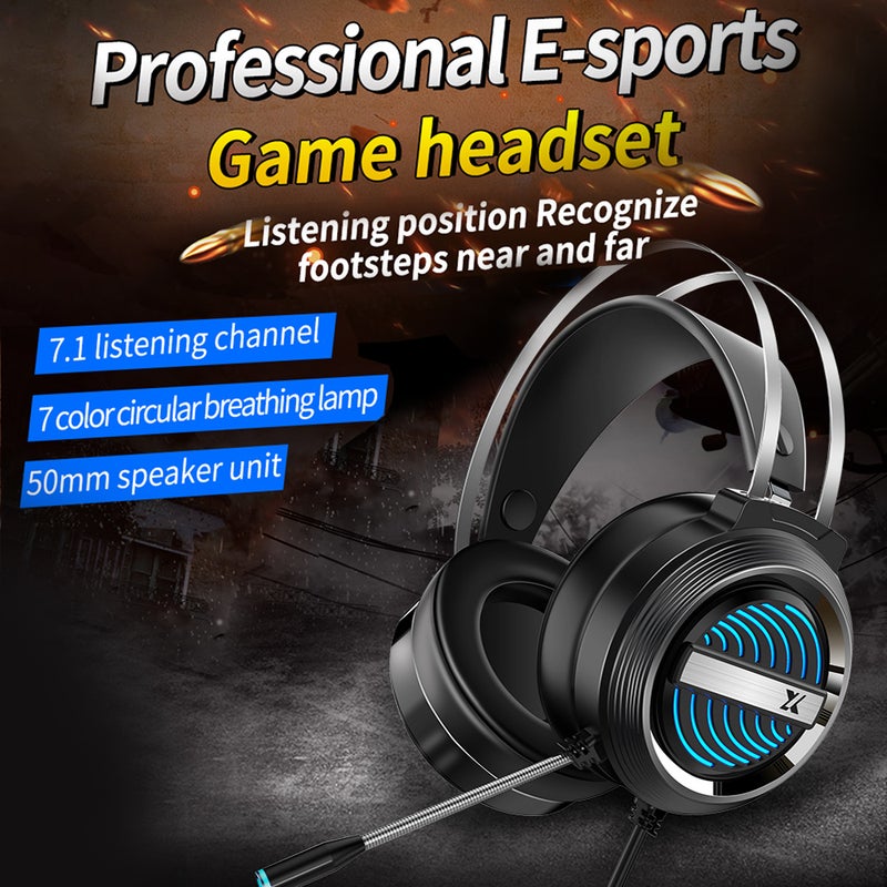 X9 Stereo 7.1 Virtual Surround Bass Over-Ear Gaming Headphones For PS4/PS5/XOne/XSeries/NSwitch/PC wireless  - Image 2