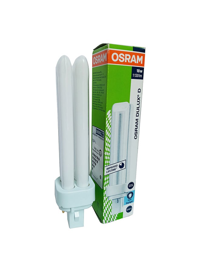 OSRAM Dulux Fluorescent Bulb 18W White - Image 2