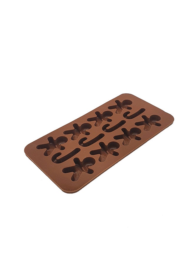 12-Slot Chocolate Mould Brown 21cm - Image 2