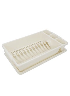 Dish Drainer With Tray White 45x25cm