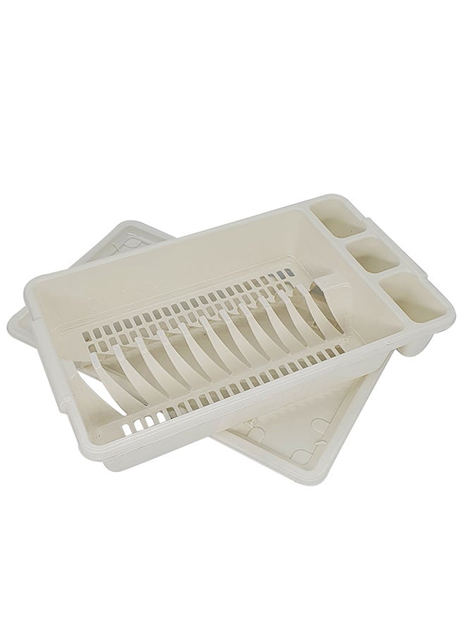Generic Dish Drainer With Tray White 45x25cm  - Image 2