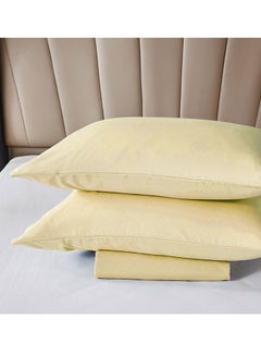 Rahalife 3-Piece Fitted Bedsheet Set King Size Microfiber Beige 200x200+30cm  - Image 3