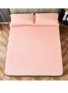 Rahalife 3-Piece Fitted Bedsheet Set King Size Microfiber Taupe 200x200+30cm  - Image 2